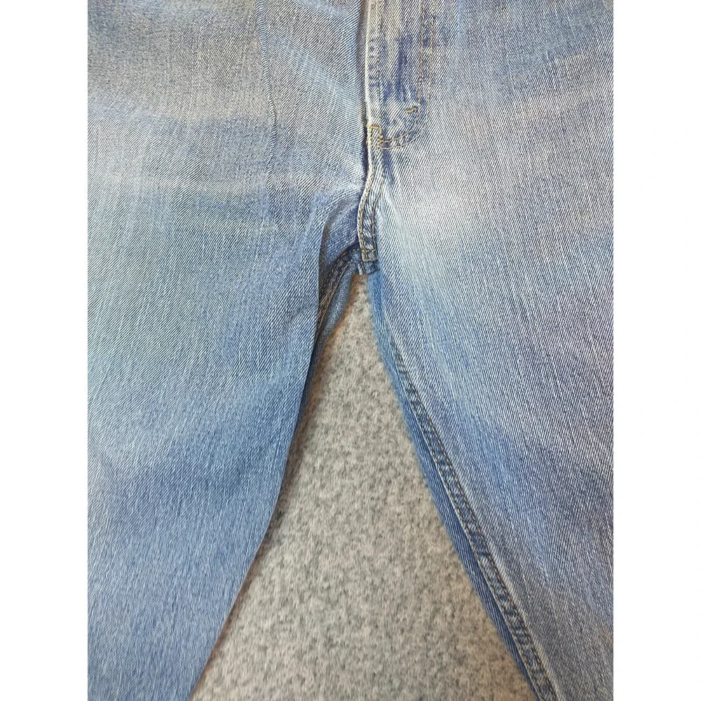 Levis 505 Regular Fit Jeans Mens 38x29 Light Wash Blue Straight Leg Denim Cotton